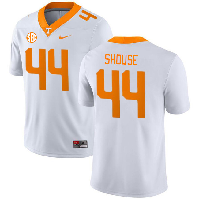 Men #44 Luke Shouse Tennessee Volunteers College Football Jerseys Stitched Sale-White